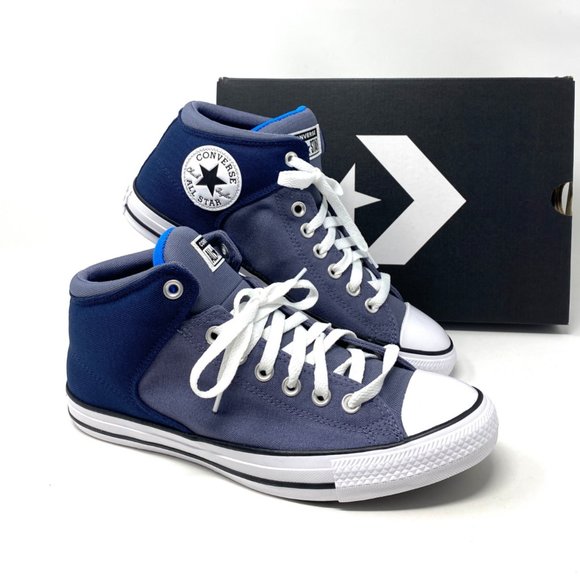 Converse Women's Size 10 170124F CTAS HI STREET Midnight Navy Canvas Mid Sneaker - Picture 8 of 10